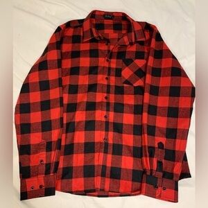 Red and Black Plaid Men's Shirt